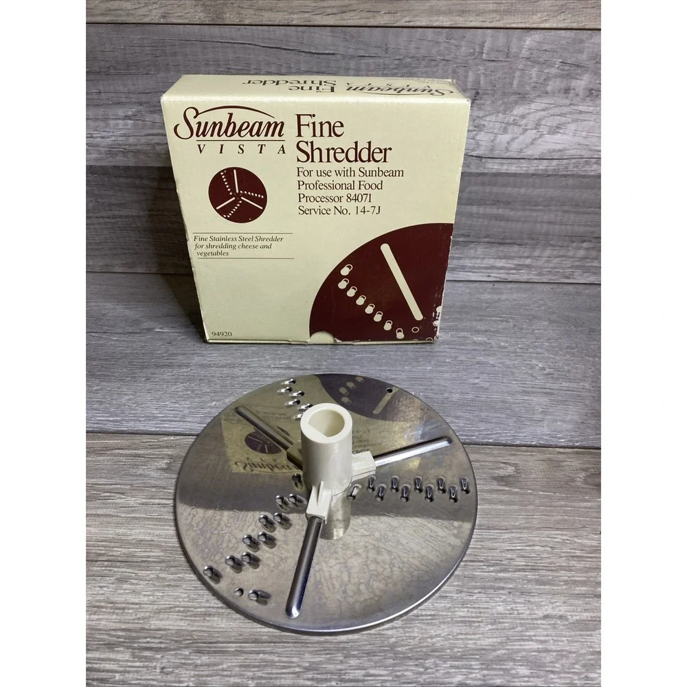 SUNBEAM VISTA FOOD PROCESSOR SHREDDER, CUTTER, &‎ BLADES MODEL 84071